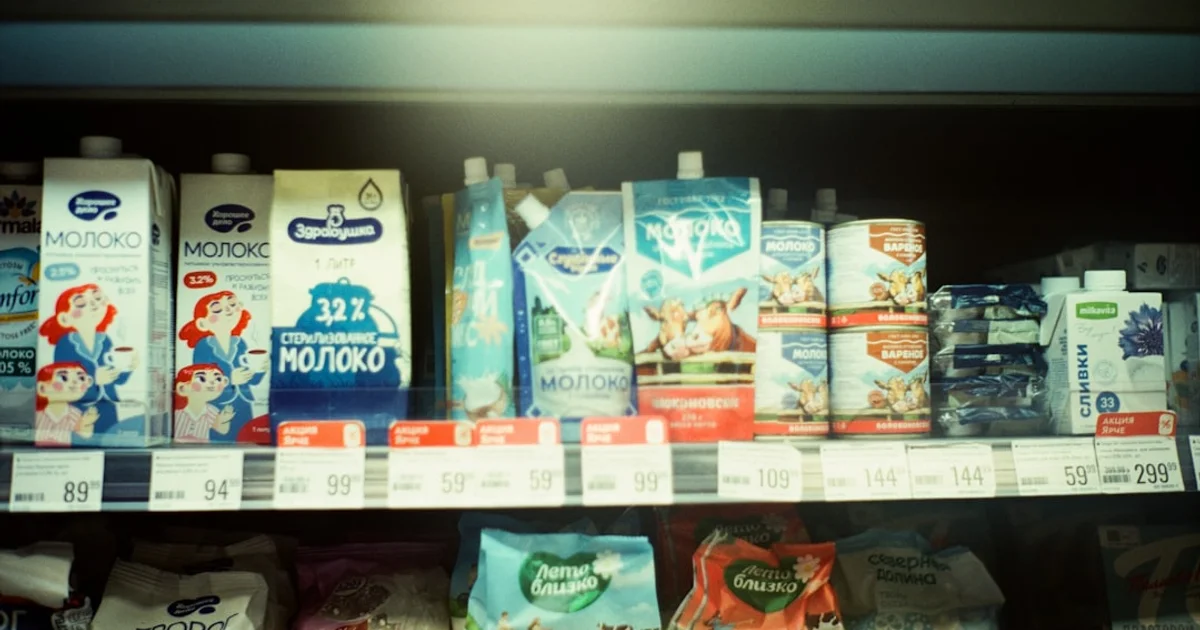 French yoghurt ingredient label listing ferments lactiques
