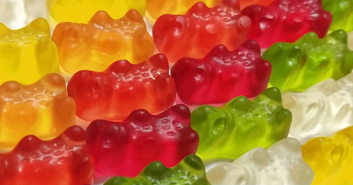 Colorful gummy bears — gelatin gives them their chew, but the source determines if they're halal