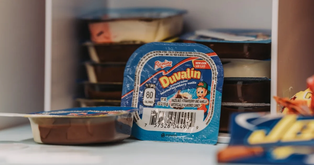 Austrian ice cream display with Eskimo and Billa brand products in a refrigerated section