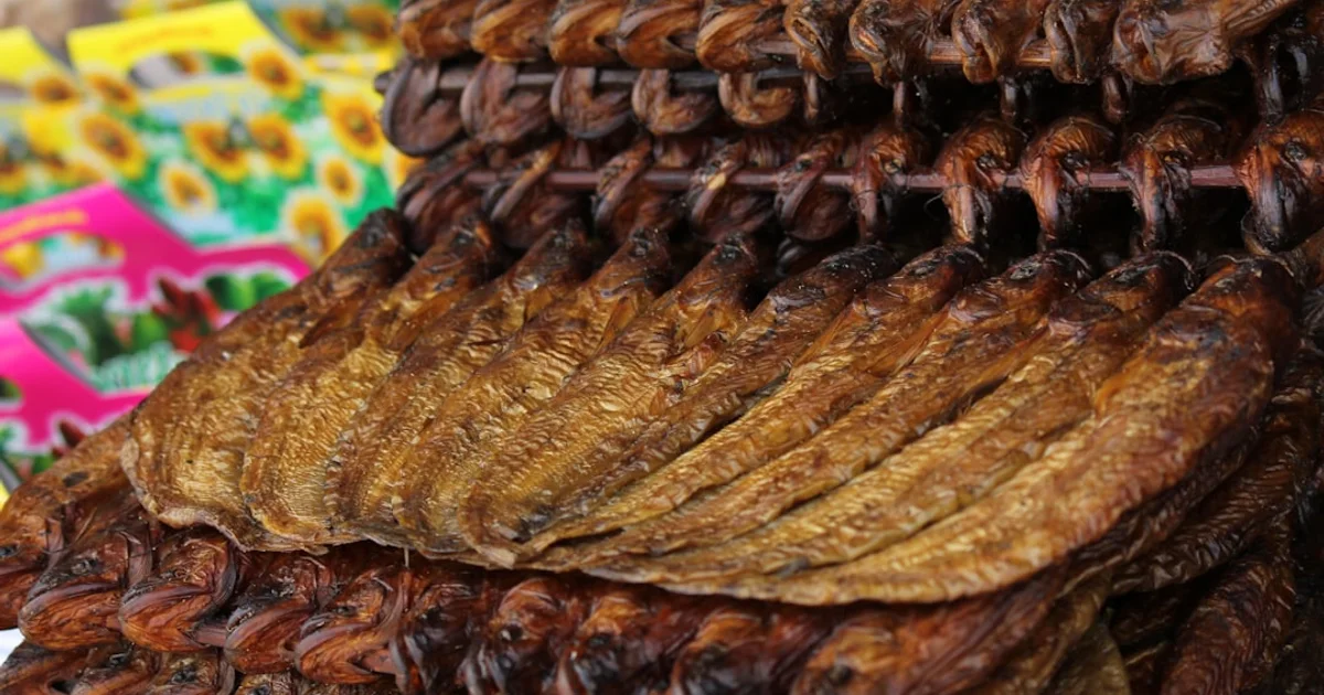 Indonesian snack chips and crackers on a colourful background