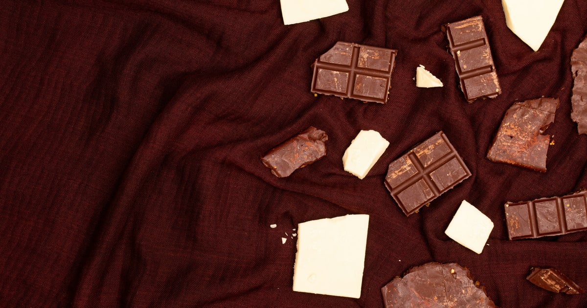 Dark chocolate pieces — cacao itself is halal, but added emulsifiers and colorings need checking