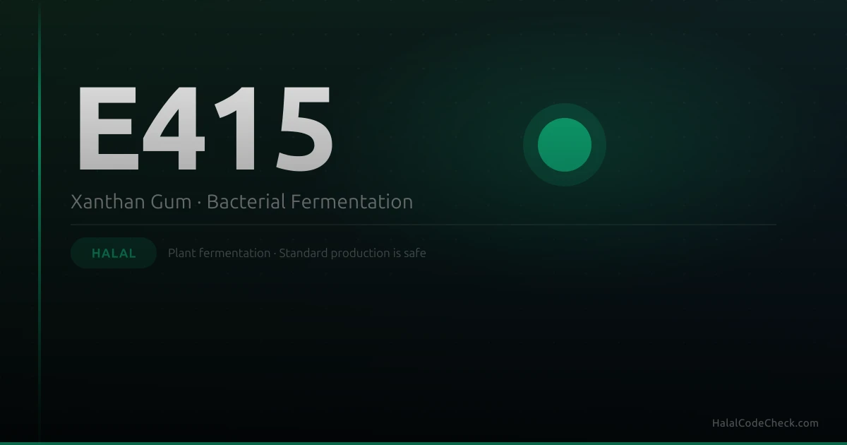 E415 Xanthan Gum - halal status confirmed, used in gluten-free and everyday food products