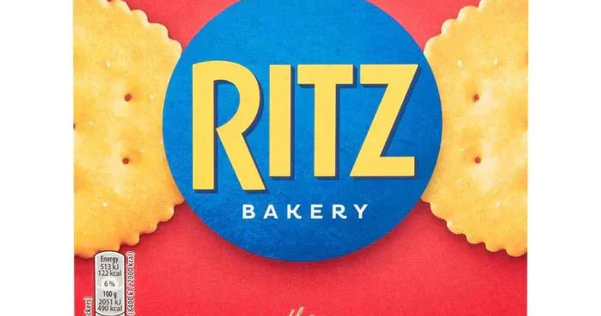 Ritz crackers packet showing ingredient label — are Ritz crackers halal?