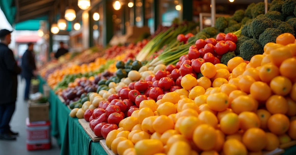 Fresh food at a market — knowing the answers to common halal questions helps you shop with confidence