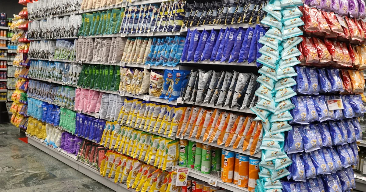 Ingredient label with green, amber and red status indicators overlay