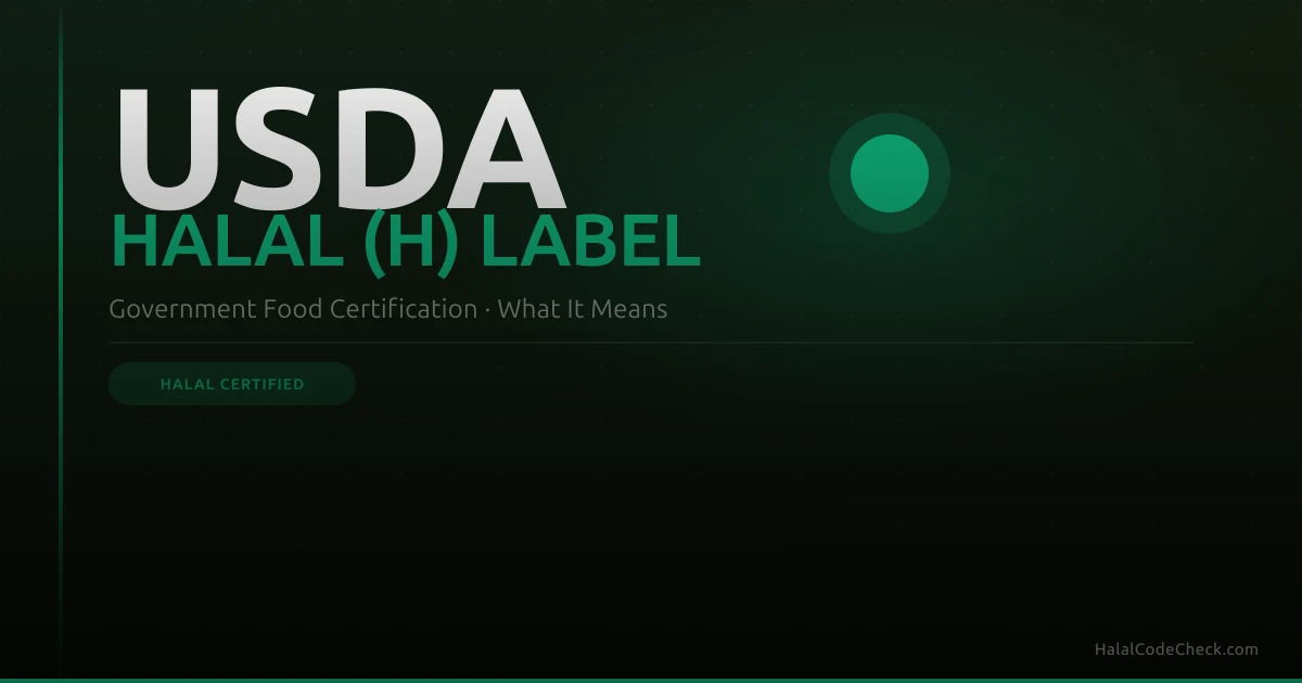 USDA food label with halal certification marker — what the government H label means for Muslim consumers