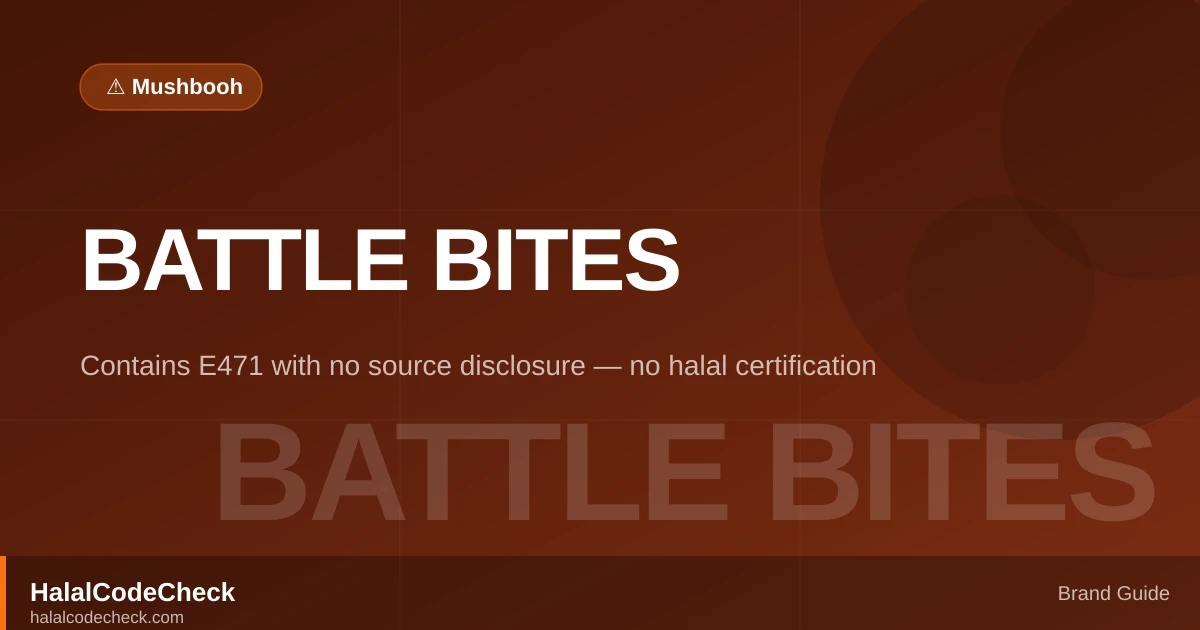 Is Battle Bites Halal? — HalalCodeCheck Brand Guide