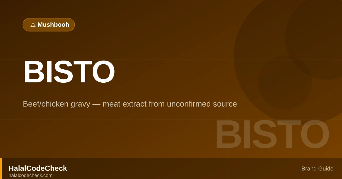 Is Bisto Halal? — Brand Guide