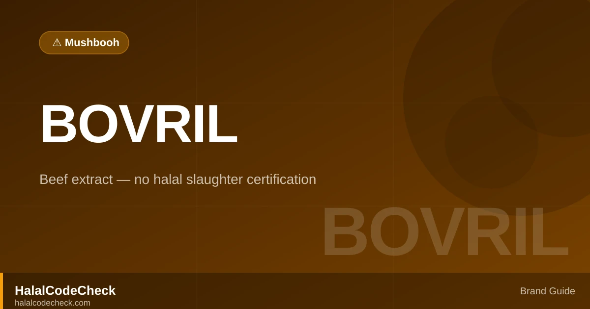 Is Bovril Halal? — HalalCodeCheck Brand Guide