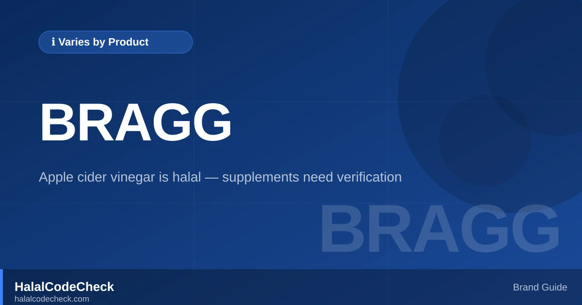 Is Bragg Halal? — HalalCodeCheck Brand Guide