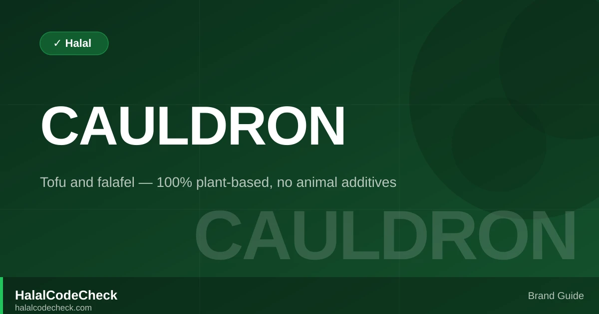 Is Cauldron Halal? — HalalCodeCheck Brand Guide
