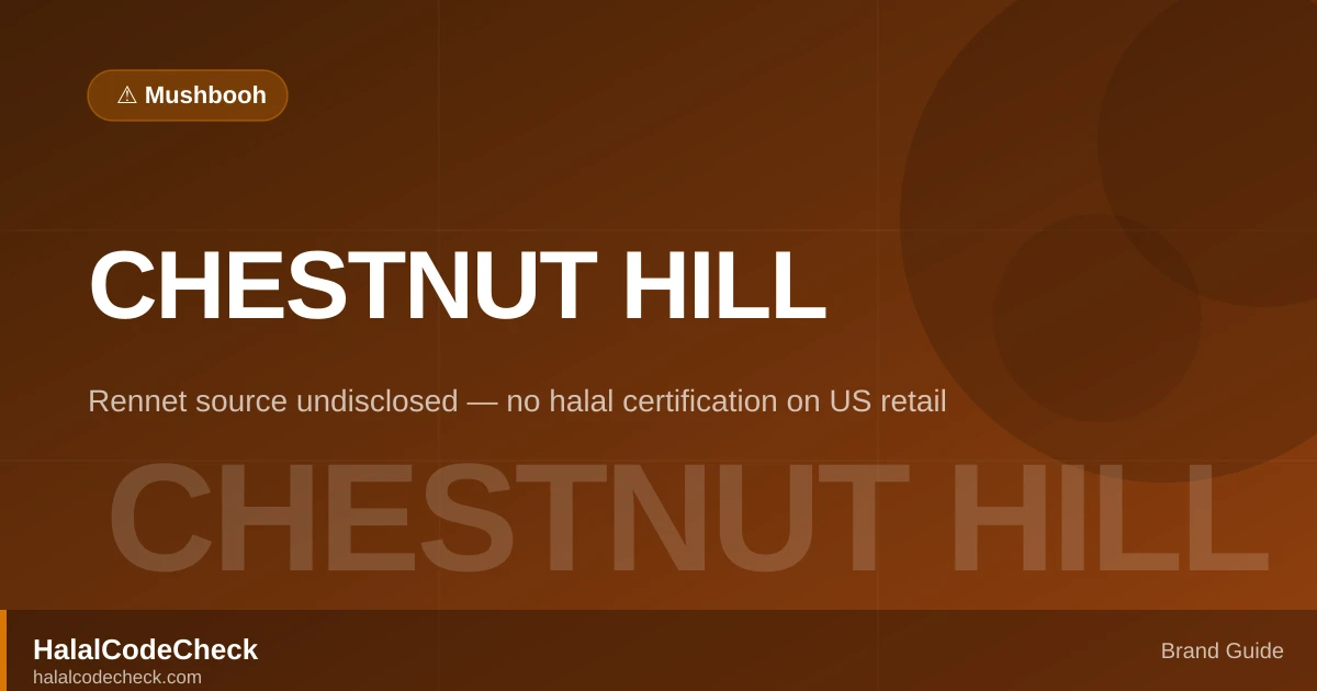 Is Chestnut Hill Farms Halal? — HalalCodeCheck Brand Guide