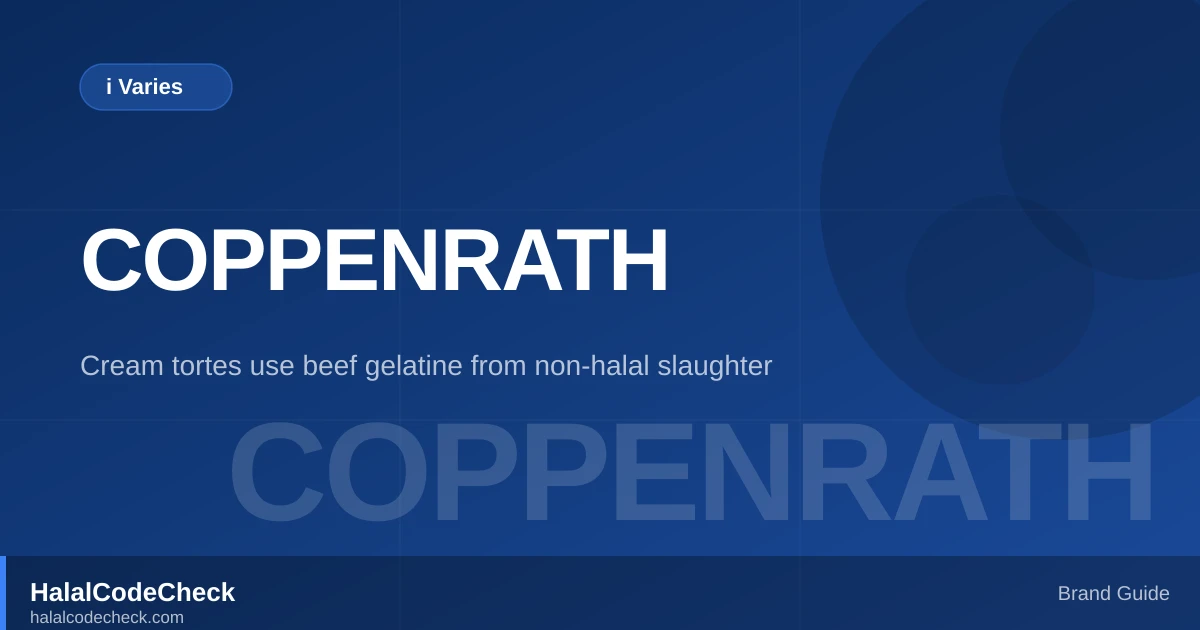 Is Coppenrath & Wiese Halal? — HalalCodeCheck Brand Guide