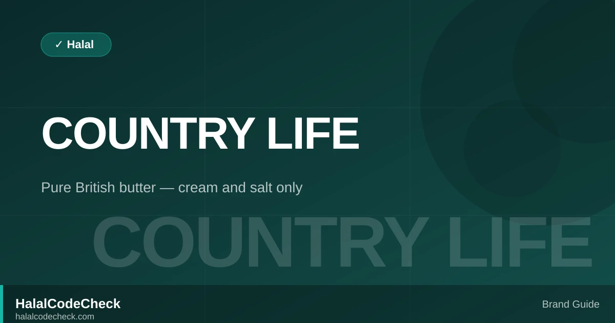 Is Country Life Halal? — HalalCodeCheck Brand Guide