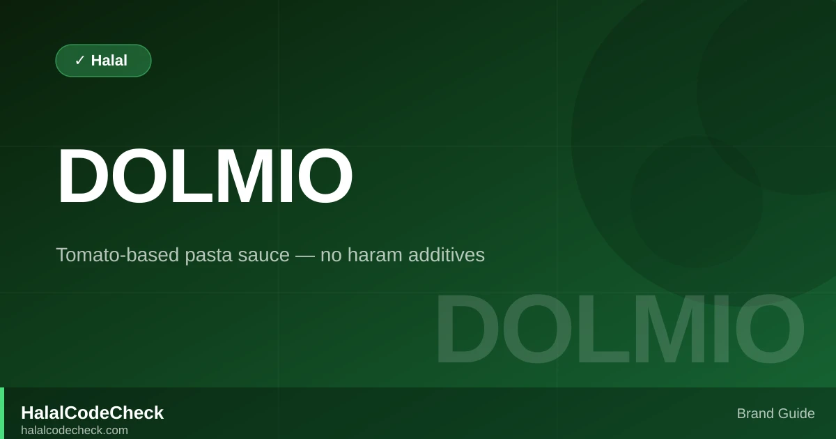 Is Dolmio Halal? — HalalCodeCheck Brand Guide