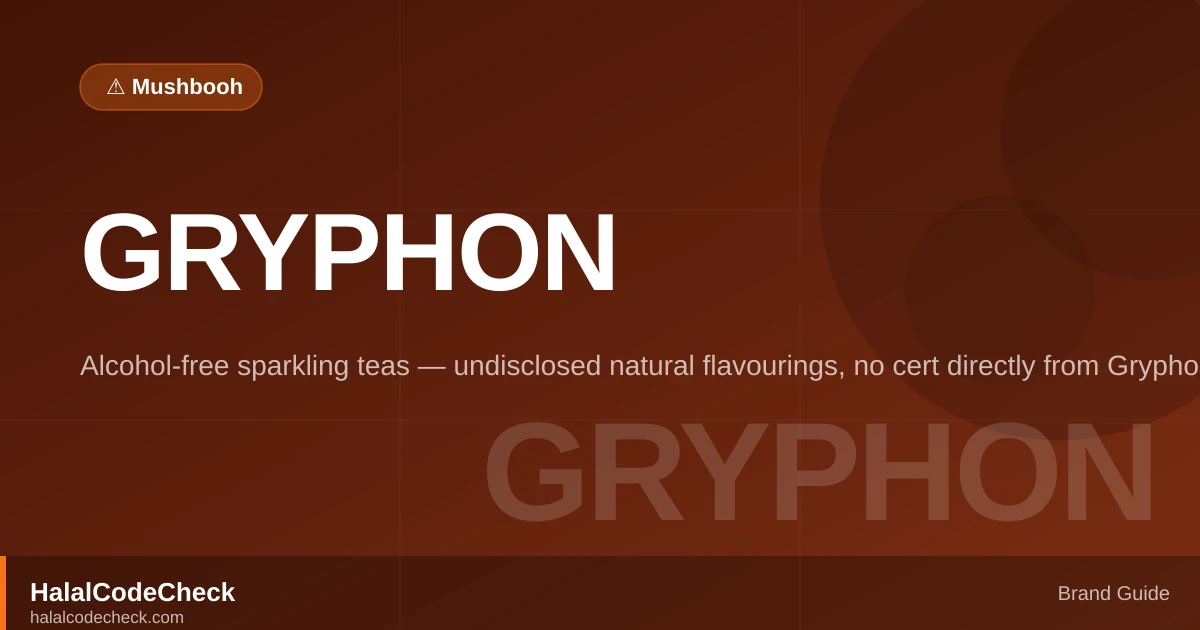 Is Gryphon Sparkling Tea Halal? — HalalCodeCheck Brand Guide