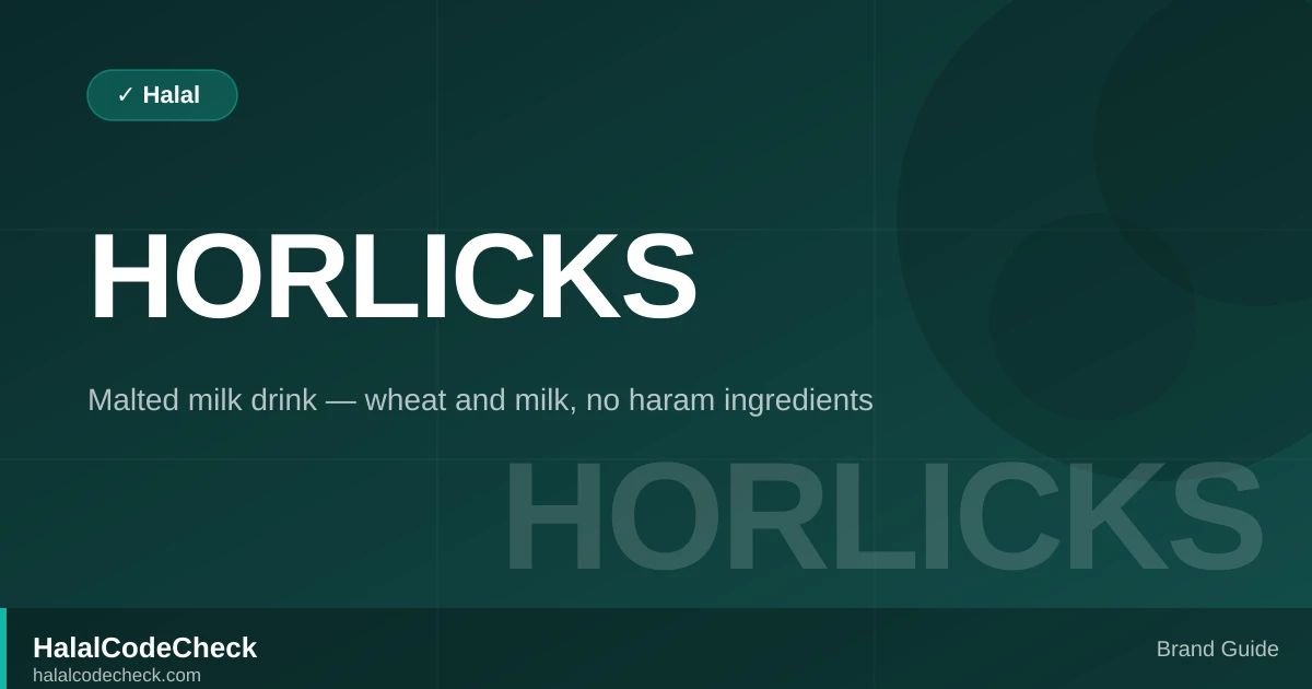 Is Horlicks Halal? — Brand Guide
