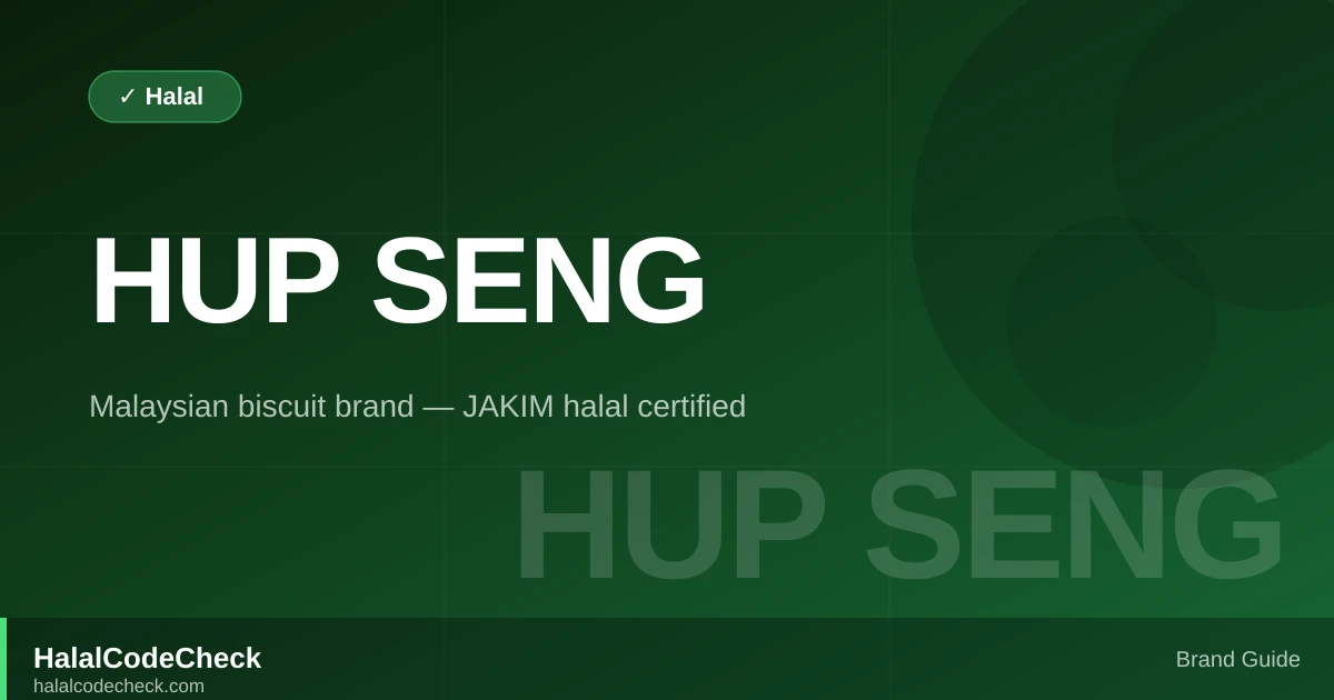 Is Hup Seng Halal? — HalalCodeCheck Brand Guide