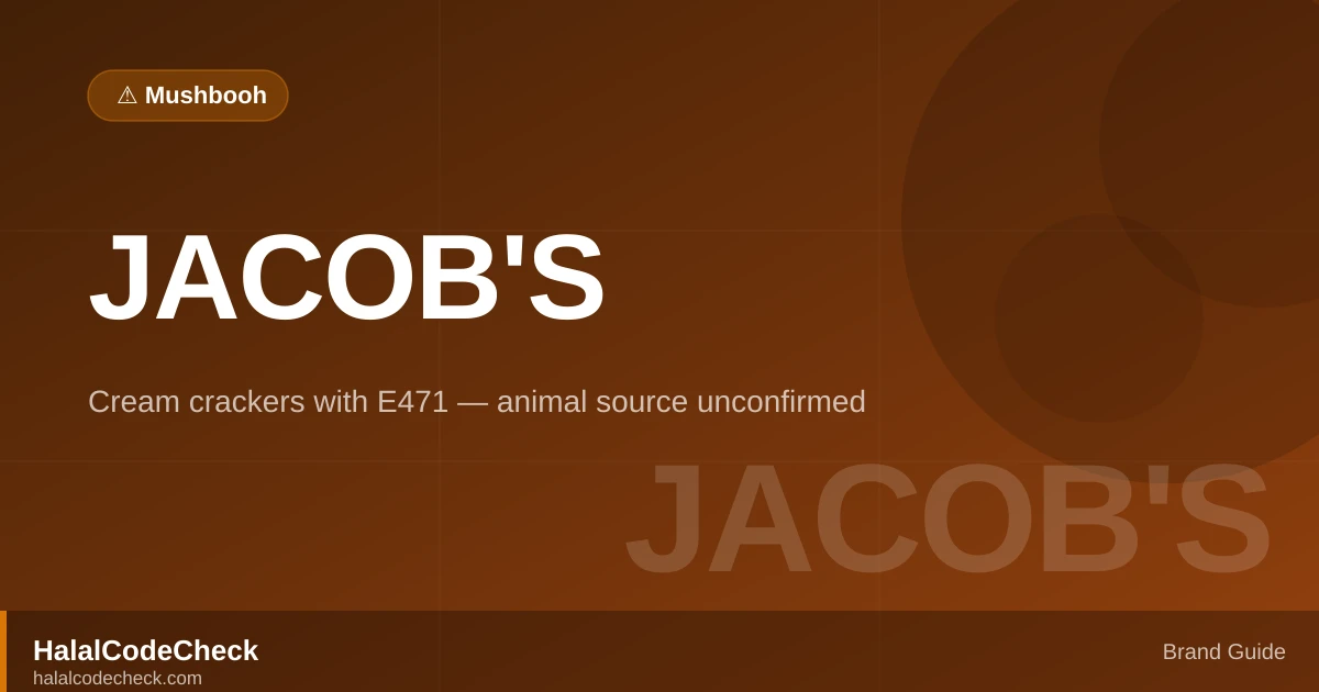 Is Jacob's Halal? — Brand Guide