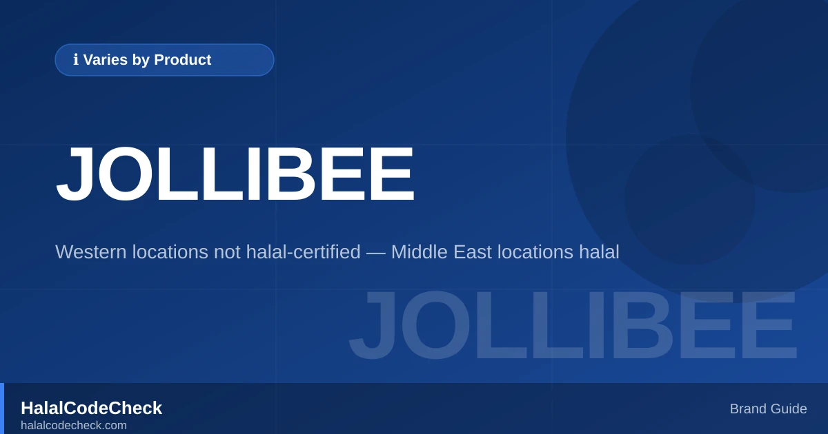 Is Jollibee Halal? — HalalCodeCheck Brand Guide