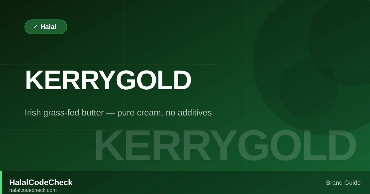 Is Kerrygold Halal? — HalalCodeCheck Brand Guide