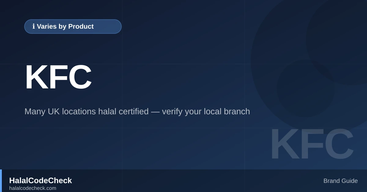Is KFC Halal? — HalalCodeCheck Brand Guide