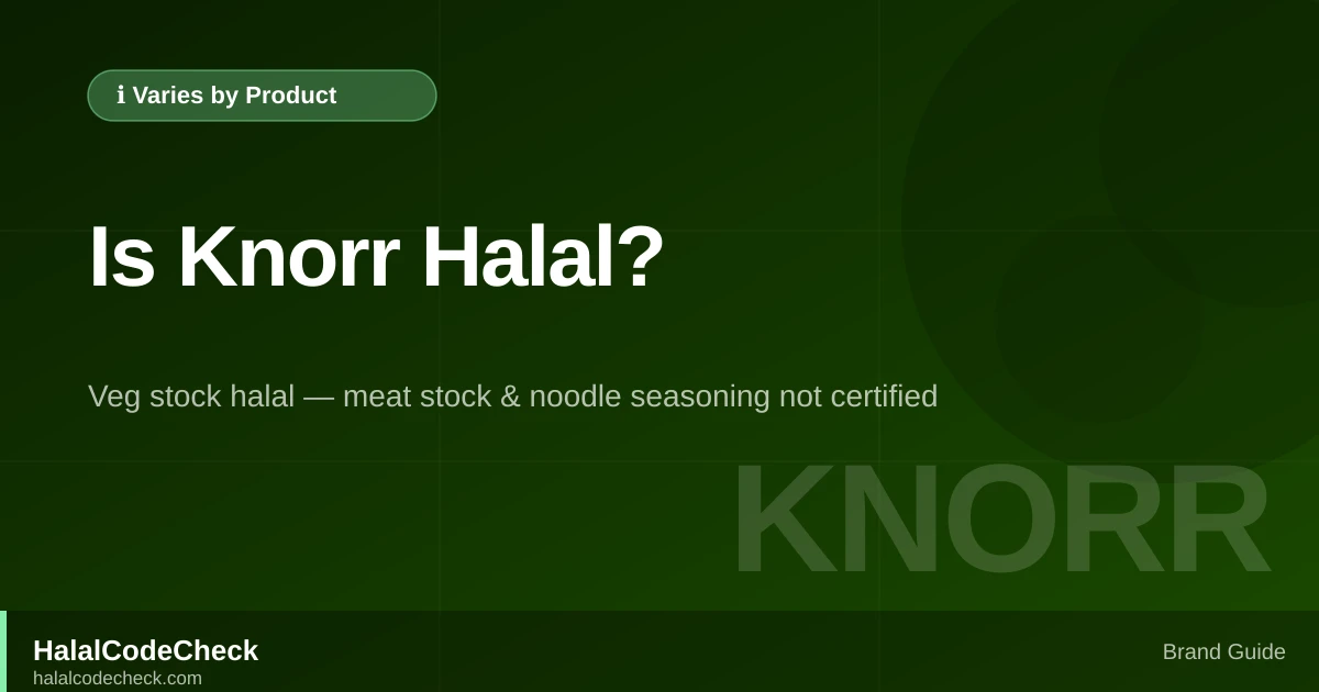 Is Knorr Halal? — brand guide