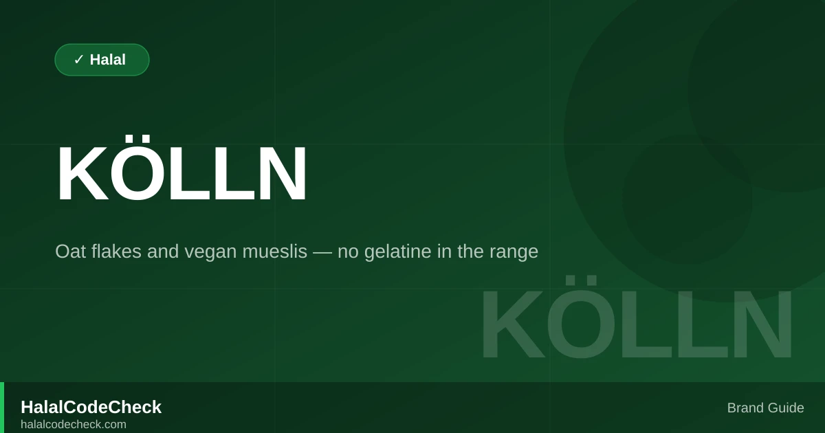 Is Kölln Halal? — HalalCodeCheck Brand Guide