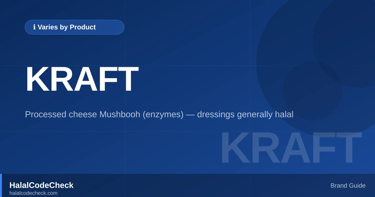 Is Kraft Halal? — HalalCodeCheck Brand Guide