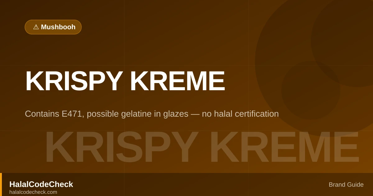 Is Krispy Kreme Halal? — HalalCodeCheck Brand Guide
