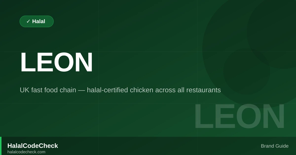 Is Leon Halal? — HalalCodeCheck Brand Guide