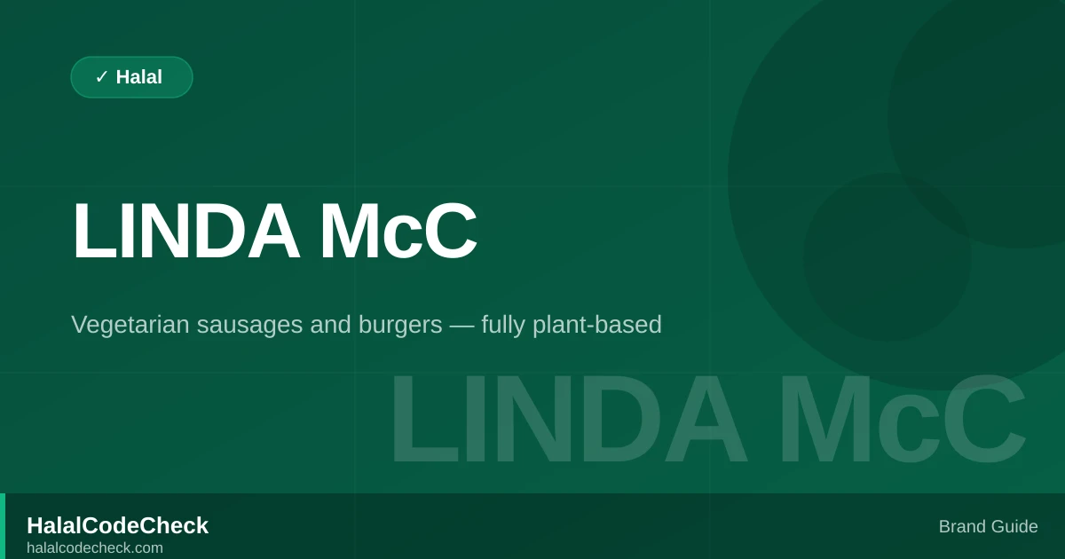 Is Linda McCartney Halal? — HalalCodeCheck Brand Guide