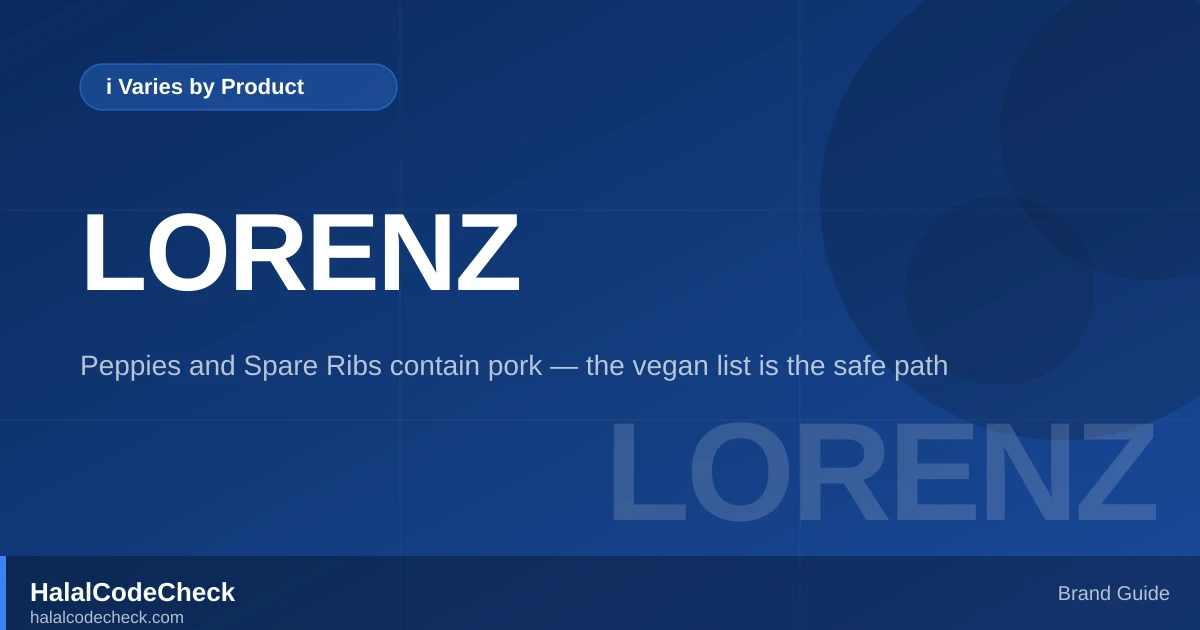 Is Lorenz Halal? — HalalCodeCheck Brand Guide