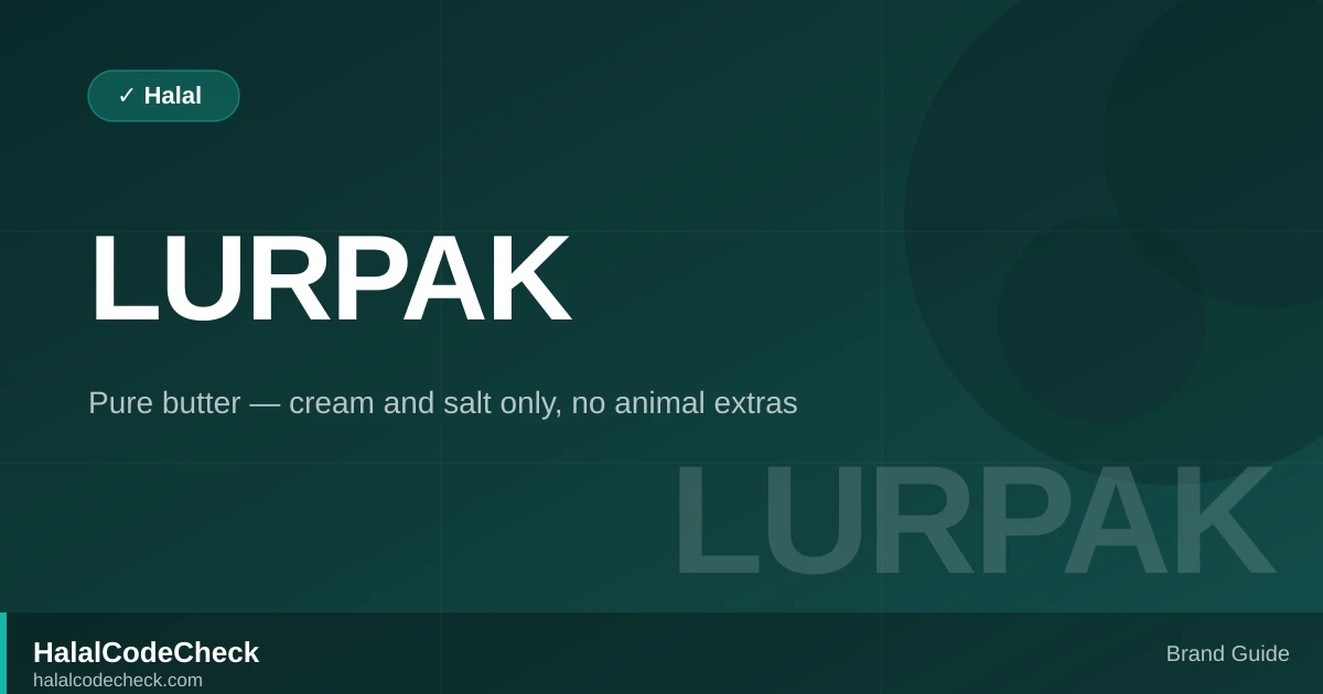 Is Lurpak Halal? — Brand Guide