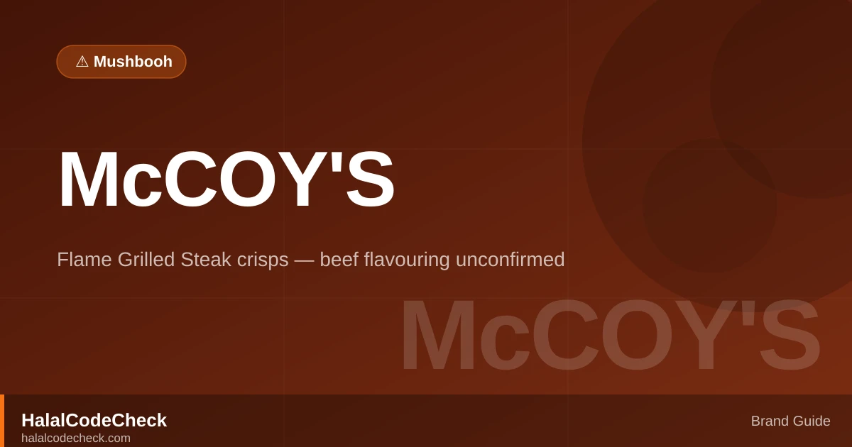 Is McCoy's Halal? — Brand Guide