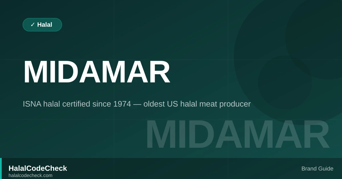 Is Midamar Halal? ISNA Certified Halal Meat — HalalCodeCheck Brand Guide