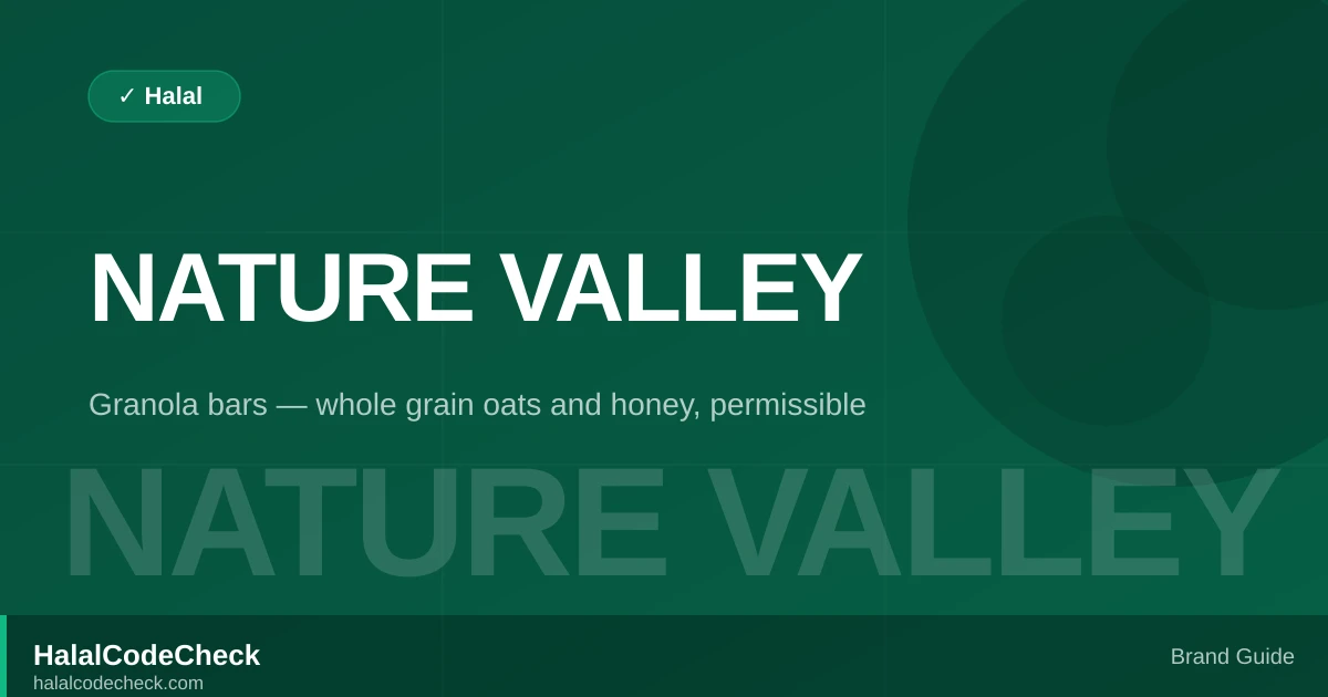 Is Nature Valley Halal? — Brand Guide