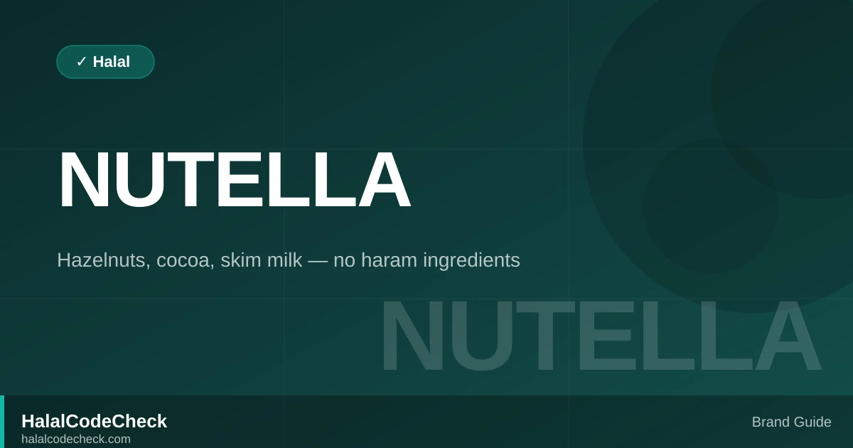 Is Nutella Halal? — Brand Guide