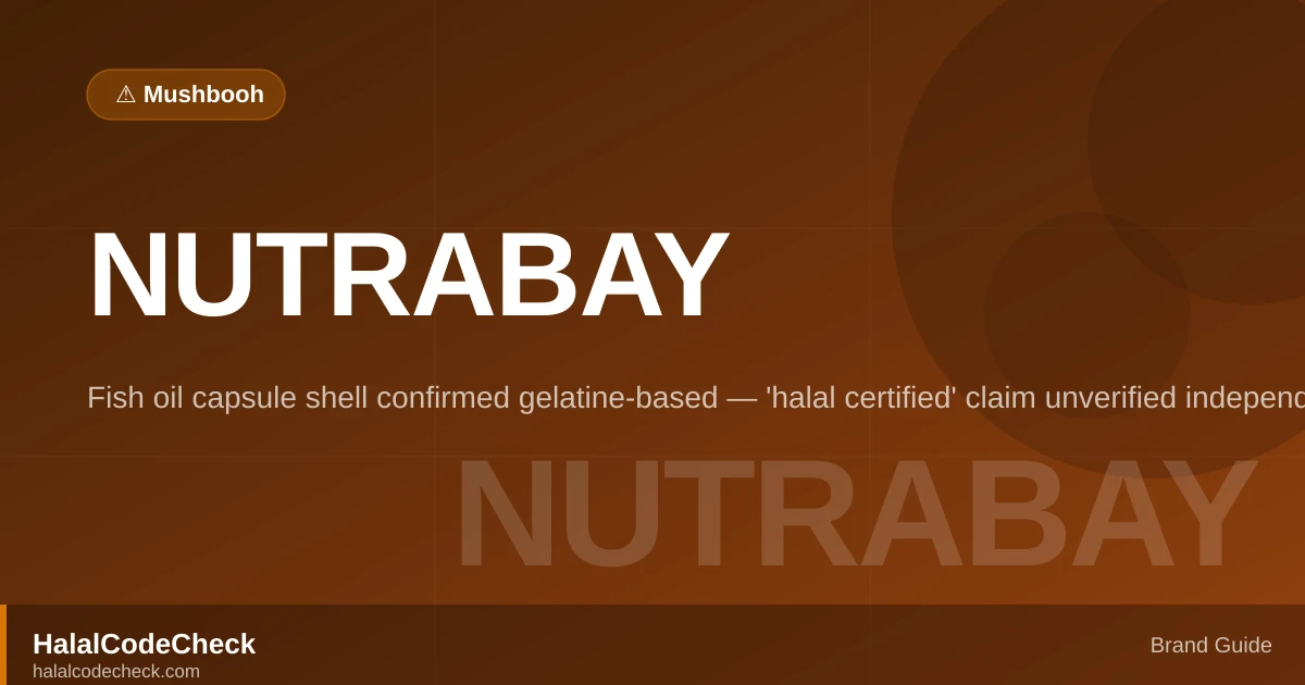 Is Nutrabay Omega 3 Fish Oil Halal? — HalalCodeCheck Brand Guide
