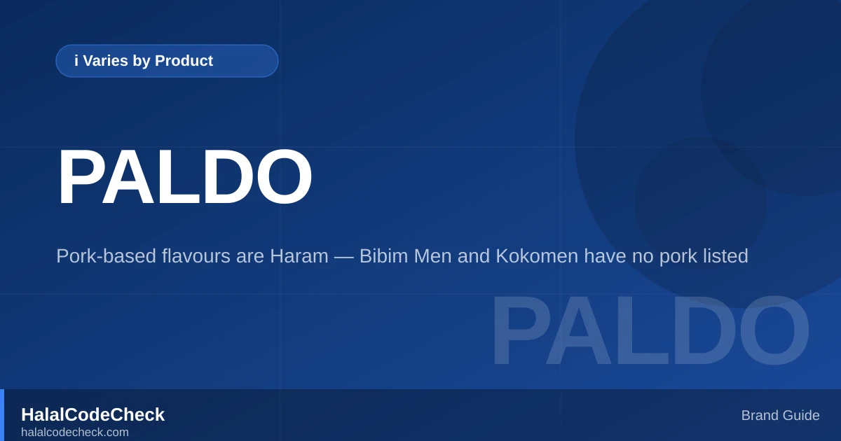 Is Paldo Halal? — HalalCodeCheck Brand Guide