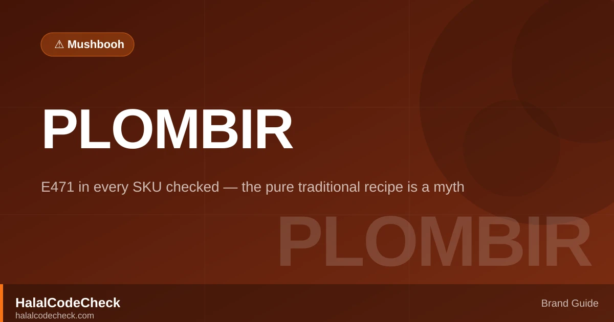 Is Plombir Halal? — HalalCodeCheck Brand Guide