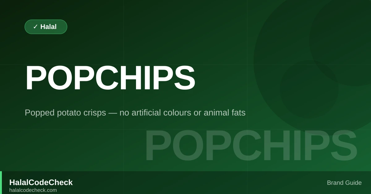 Is Popchips Halal? — HalalCodeCheck Brand Guide