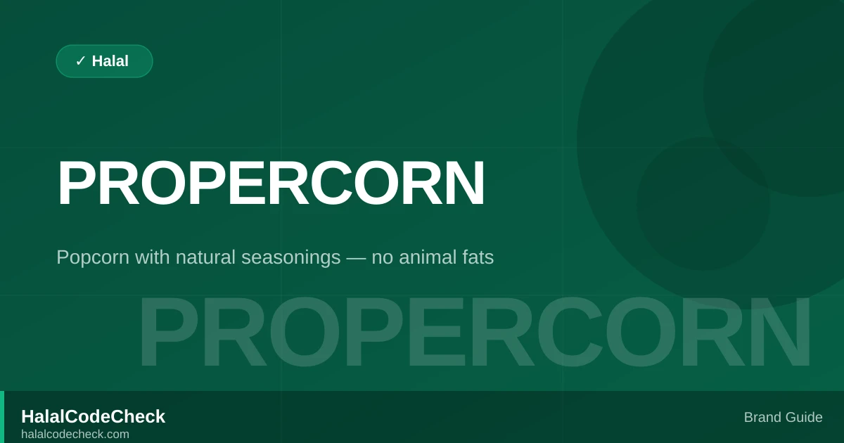 Is Propercorn Halal? — Brand Guide