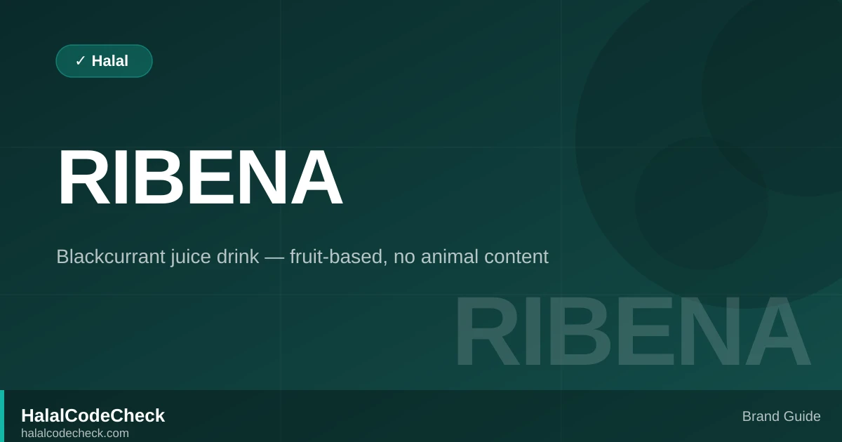 Is Ribena Halal? — Brand Guide