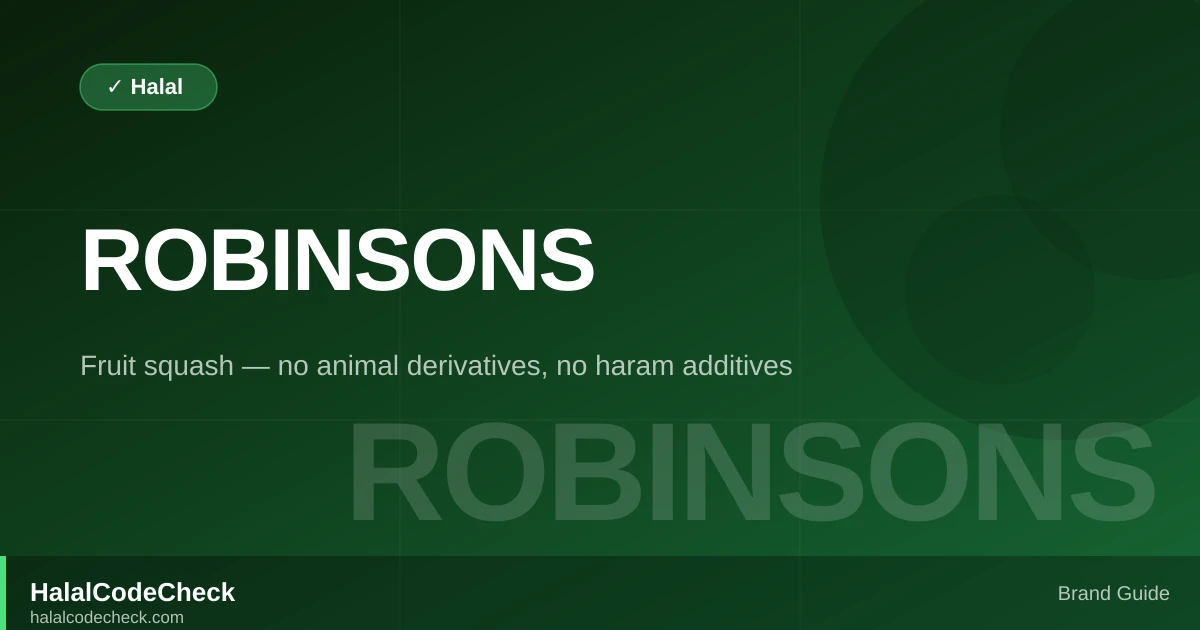 Is Robinsons Halal? — Brand Guide