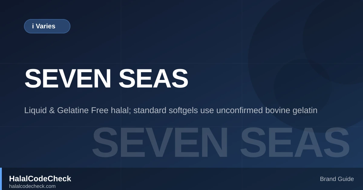 Is Seven Seas Halal? — HalalCodeCheck Brand Guide
