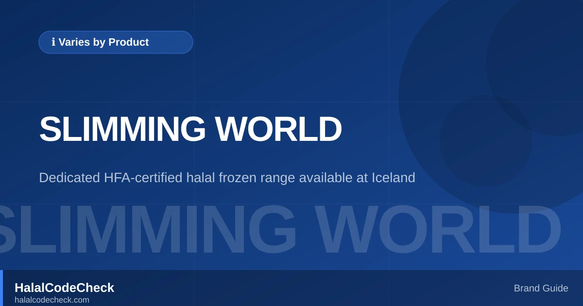 Is Slimming World Halal? — HalalCodeCheck Brand Guide