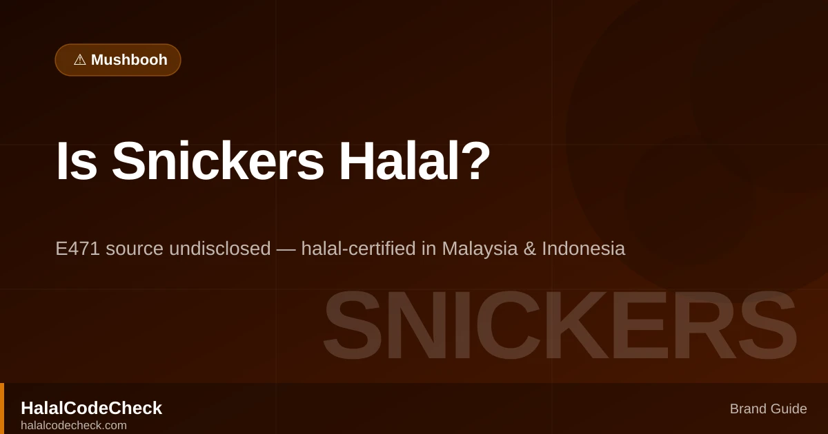 Is Snickers Halal? — brand guide