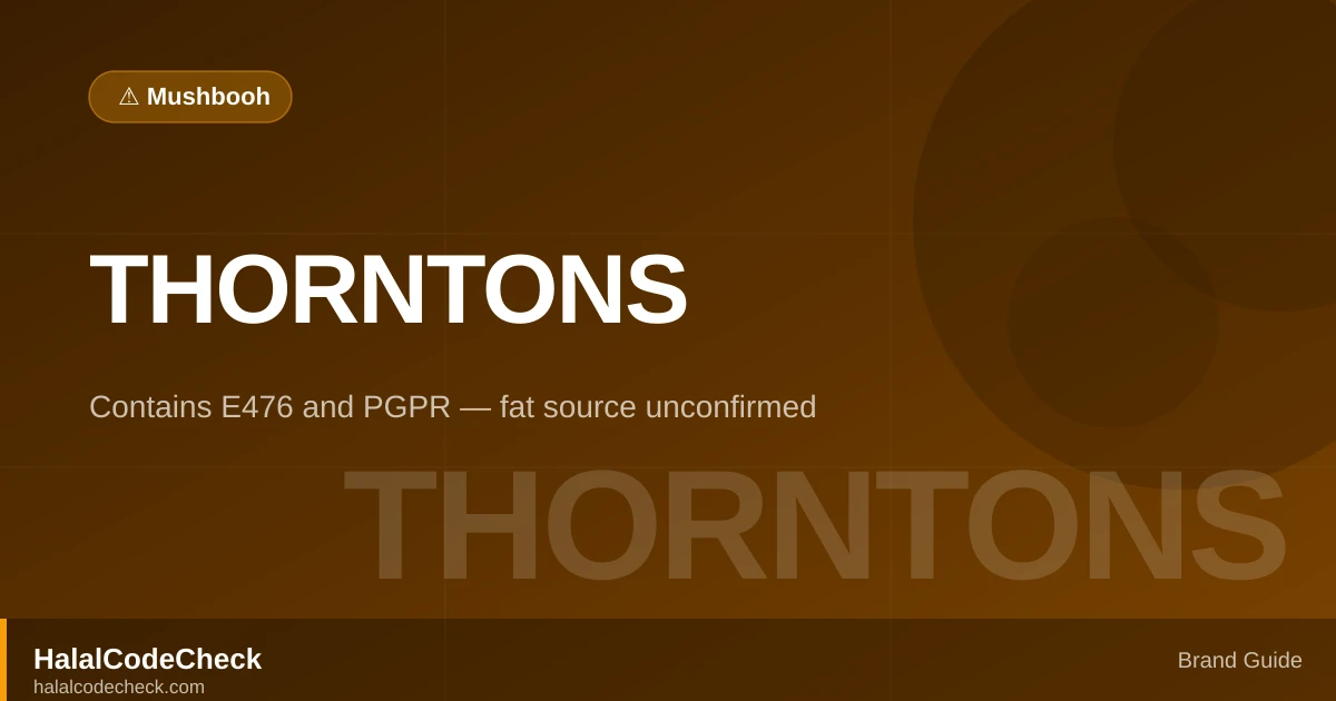 Is Thorntons Halal? — Brand Guide