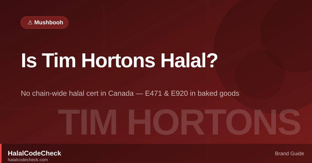 Is Tim Hortons Halal? — HalalCodeCheck Brand Guide